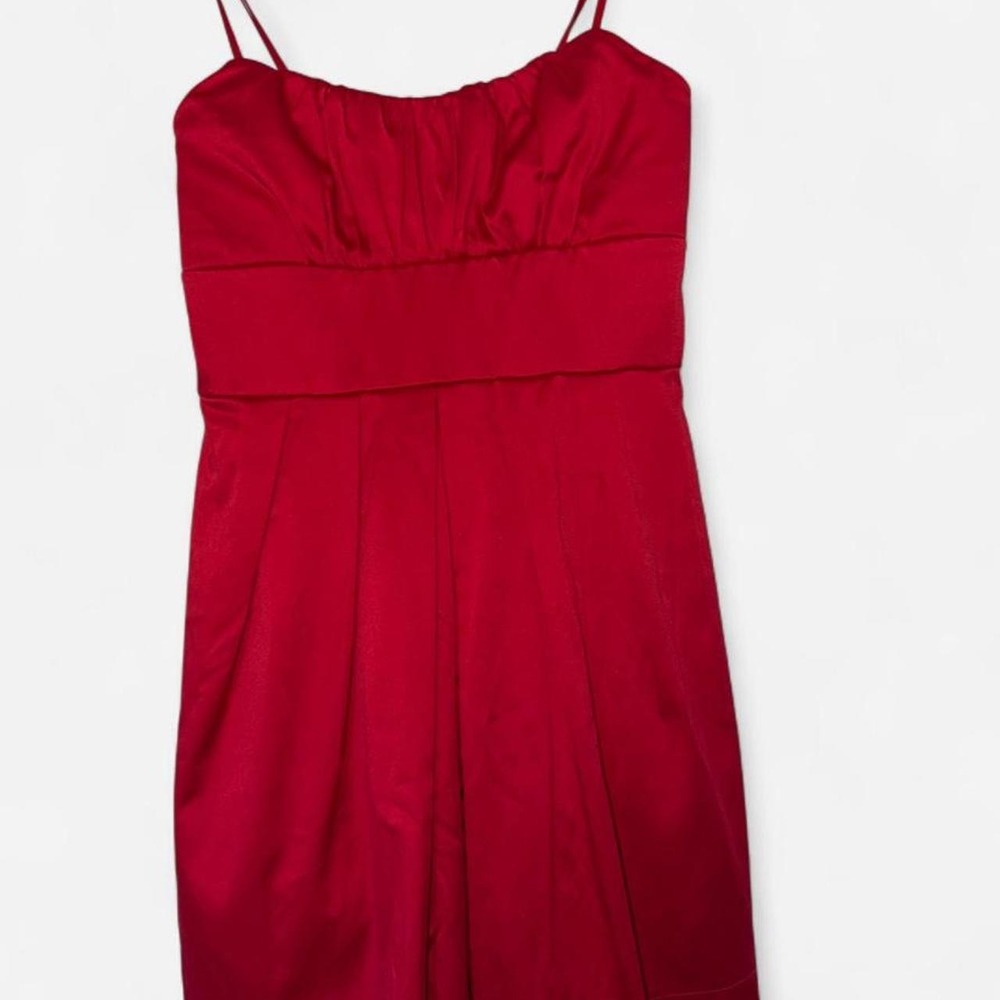 Vintage Y2K Ruby Rox red satin dress Made in USA • Size 7
